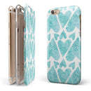 Green Watercolor Hearts Pattern iPhone 6/6s or 6/6s Plus 2-Piece Hybrid INK-Fuzed Case