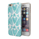 Green Watercolor Hearts Pattern iPhone 6/6s or 6/6s Plus 2-Piece Hybrid INK-Fuzed Case