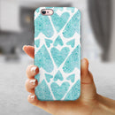 Green Watercolor Hearts Pattern iPhone 6/6s or 6/6s Plus 2-Piece Hybrid INK-Fuzed Case