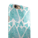 Green Watercolor Hearts Pattern iPhone 6/6s or 6/6s Plus 2-Piece Hybrid INK-Fuzed Case