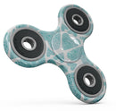 Green Watercolor Hearts Pattern Full-Body Fidget Spinner Skin-Kit