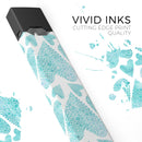 Green Watercolor Hearts Pattern - Premium Decal Protective Skin-Wrap Sticker compatible with the Juul Labs vaping device