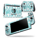 Green Watercolor Hearts Pattern - Vinyl Skin Wrap for Nintendo Switch 2, OLED, Lite, Pro Controller, Wii & Classic Handhelds