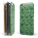 Green Watercolor Helix Pattern iPhone 6/6s or 6/6s Plus 2-Piece Hybrid INK-Fuzed Case
