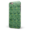 Green Watercolor Helix Pattern iPhone 6/6s or 6/6s Plus 2-Piece Hybrid INK-Fuzed Case