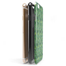 Green Watercolor Helix Pattern iPhone 6/6s or 6/6s Plus 2-Piece Hybrid INK-Fuzed Case