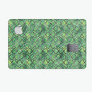 Green Watercolor Helix Pattern - Premium Protective Decal Skin-Kit for the Apple Credit Card