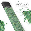 Green Watercolor Helix Pattern - Premium Decal Protective Skin-Wrap Sticker compatible with the Juul Labs vaping device