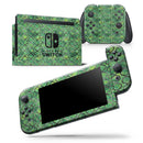 Green Watercolor Helix Pattern - Vinyl Skin Wrap for Nintendo Switch 2, OLED, Lite, Pro Controller, Wii & Classic Handhelds