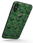 Green Watercolor Helix Pattern - iPhone X Skin-Kit