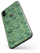 Green Watercolor Helix Pattern - iPhone X Skin-Kit