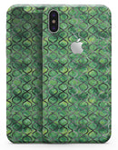 Green Watercolor Helix Pattern - iPhone X Skin-Kit