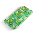 Green Watercolor Patchwork iPhone 6/6s or 6/6s Plus 2-Piece Hybrid INK-Fuzed Case