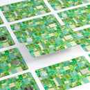 Green Watercolor Patchwork - Premium Protective Decal Skin-Kit for the Apple Credit Card