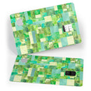 Green Watercolor Patchwork - Premium Protective Decal Skin-Kit for the Apple Credit Card