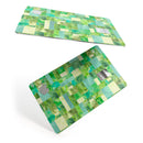 Green Watercolor Patchwork - Premium Protective Decal Skin-Kit for the Apple Credit Card