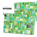 Green Watercolor Patchwork - Premium Protective Decal Skin-Kit for the Apple Credit Card