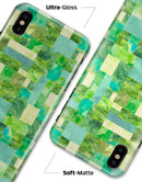 Green Watercolor Patchwork - iPhone X Clipit Case