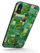 Green Watercolor Patchwork - iPhone X Skin-Kit
