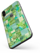 Green Watercolor Patchwork - iPhone X Skin-Kit