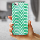 Green Watercolor Pattern iPhone 6/6s or 6/6s Plus 2-Piece Hybrid INK-Fuzed Case