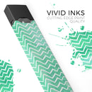 Green Watercolor Pattern - Premium Decal Protective Skin-Wrap Sticker compatible with the Juul Labs vaping device