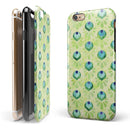 Green Watercolor Peacock Feathers iPhone 6/6s or 6/6s Plus 2-Piece Hybrid INK-Fuzed Case