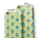 Green Watercolor Peacock Feathers iPhone 6/6s or 6/6s Plus 2-Piece Hybrid INK-Fuzed Case