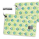 Green Watercolor Peacock Feathers - Premium Protective Decal Skin-Kit for the Apple Credit Card