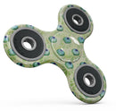 Green Watercolor Peacock Feathers Full-Body Fidget Spinner Skin-Kit