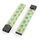Green Watercolor Peacock Feathers - Premium Decal Protective Skin-Wrap Sticker compatible with the Juul Labs vaping device