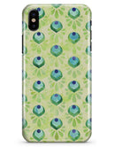 Green Watercolor Peacock Feathers - iPhone X Clipit Case