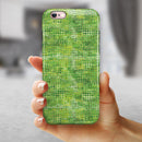 Green Watercolor Polka Dots iPhone 6/6s or 6/6s Plus 2-Piece Hybrid INK-Fuzed Case