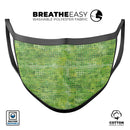 Green Watercolor Polka Dots - Made in USA Mouth Cover Unisex Anti-Dust Cotton Blend Reusable & Washable Face Mask with Adjustable Sizing for Adult or Child