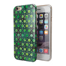 Green Watercolor Ring Pattern iPhone 6/6s or 6/6s Plus 2-Piece Hybrid INK-Fuzed Case