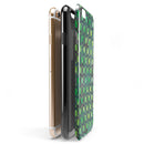 Green Watercolor Ring Pattern iPhone 6/6s or 6/6s Plus 2-Piece Hybrid INK-Fuzed Case