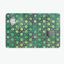Green Watercolor Ring Pattern - Premium Protective Decal Skin-Kit for the Apple Credit Card