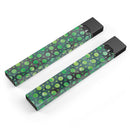 Green Watercolor Ring Pattern - Premium Decal Protective Skin-Wrap Sticker compatible with the Juul Labs vaping device