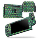 Green Watercolor Ring Pattern - Vinyl Skin Wrap for Nintendo Switch 2, OLED, Lite, Pro Controller, Wii & Classic Handhelds