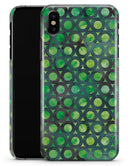 Green Watercolor Ring Pattern - iPhone X Clipit Case