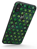 Green Watercolor Ring Pattern - iPhone X Skin-Kit