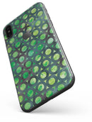 Green Watercolor Ring Pattern - iPhone X Skin-Kit