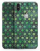 Green Watercolor Ring Pattern - iPhone X Skin-Kit