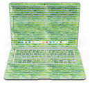 Green Watercolor Stripes - MacBook Air Skin Kit