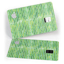Green Watercolor Stripes - Premium Protective Decal Skin-Kit for the Apple Credit Card