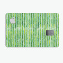 Green Watercolor Stripes - Premium Protective Decal Skin-Kit for the Apple Credit Card