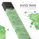 Green Watercolor Stripes - Premium Decal Protective Skin-Wrap Sticker compatible with the Juul Labs vaping device