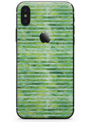Green Watercolor Stripes - iPhone X Skin-Kit