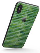 Green Watercolor Stripes - iPhone X Skin-Kit