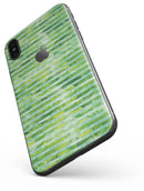 Green Watercolor Stripes - iPhone X Skin-Kit